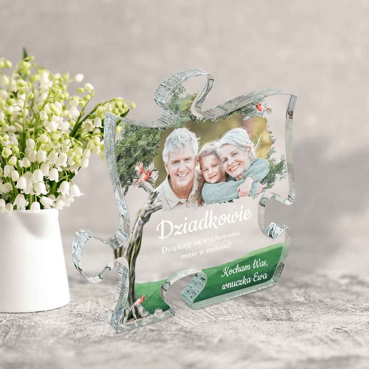 Fotografia w motywie natury - Druk na szkle - puzzel, spersonalizowany prezent dla dziadków - Adamell.pl