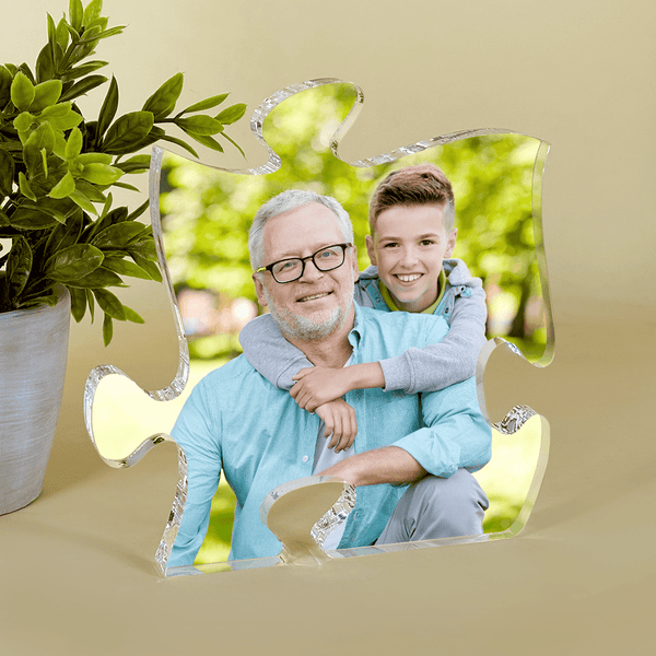 Fotografia z dziadkiem - Druk na szkle - puzzel, spersonalizowany prezent dla dziadka - Adamell.pl