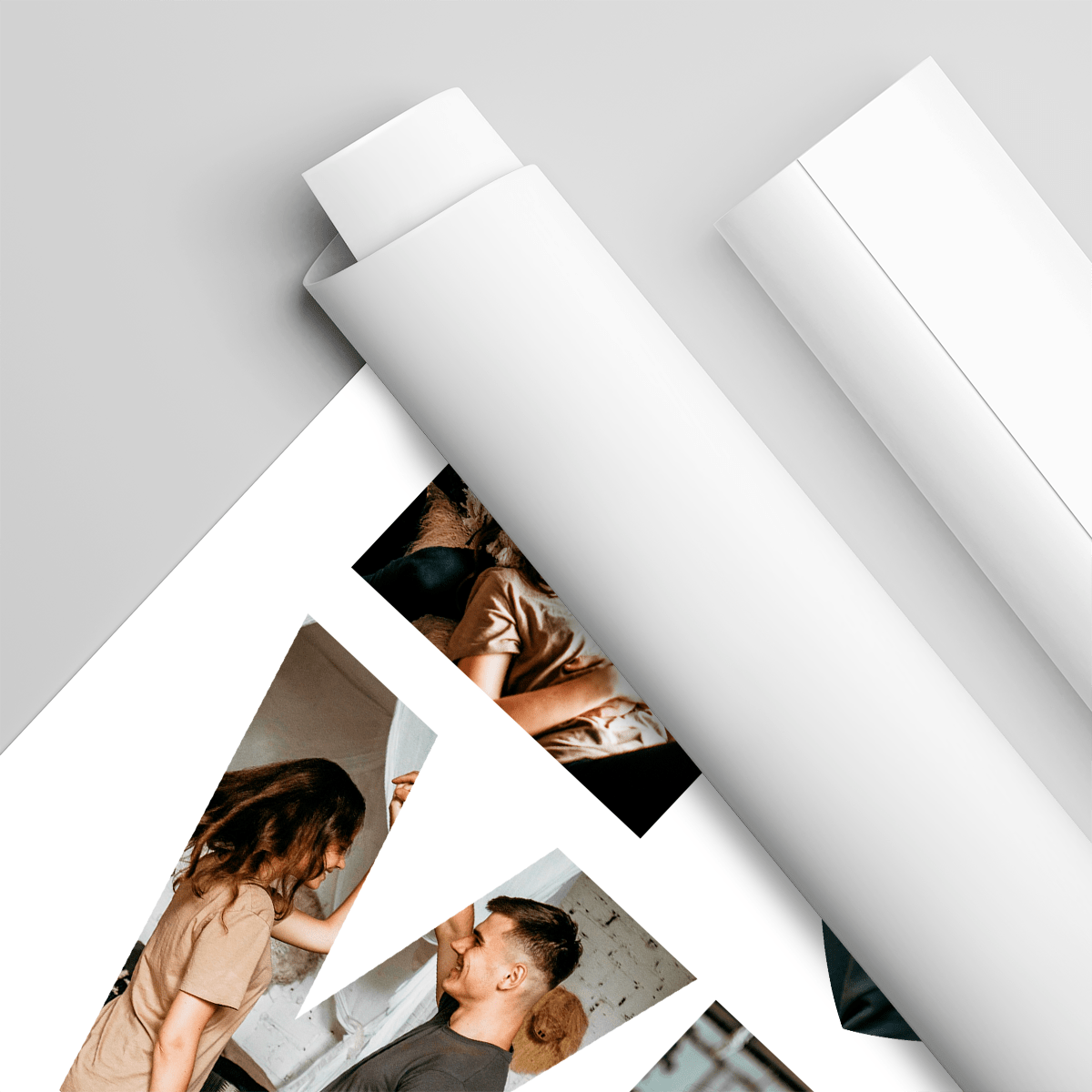 Fotokolaż LOVE + imiona - plakat, spersonalizowany prezent dla kobiety - Adamell.pl