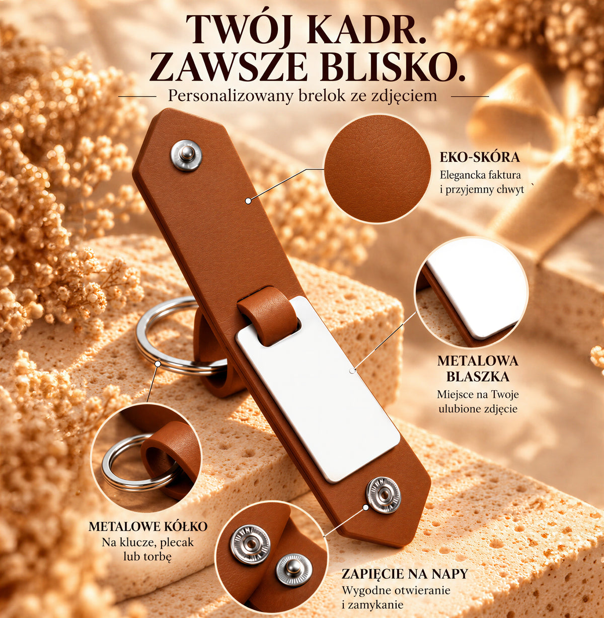 Personalizowany Brelok ze Zdjęciem dla Taty