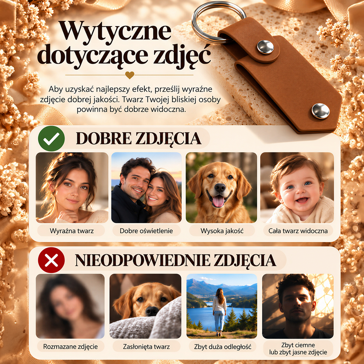 Personalizowany Brelok ze Zdjęciem dla Taty