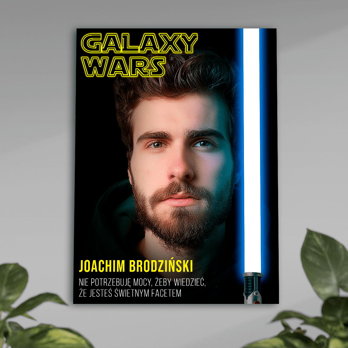 Galaxy Wars - plakat, spersonalizowany prezent dla niego - Adamell.pl