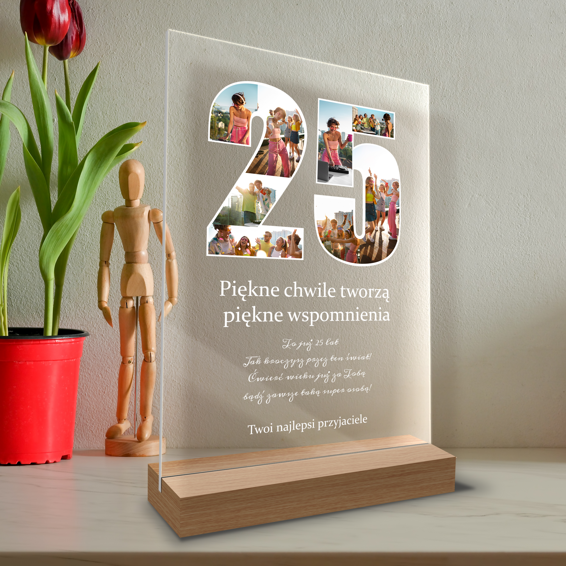 25 urodziny - Druk na szkle, spersonalizowany prezent - Adamell.pl - Wyjątkowe Prezenty
