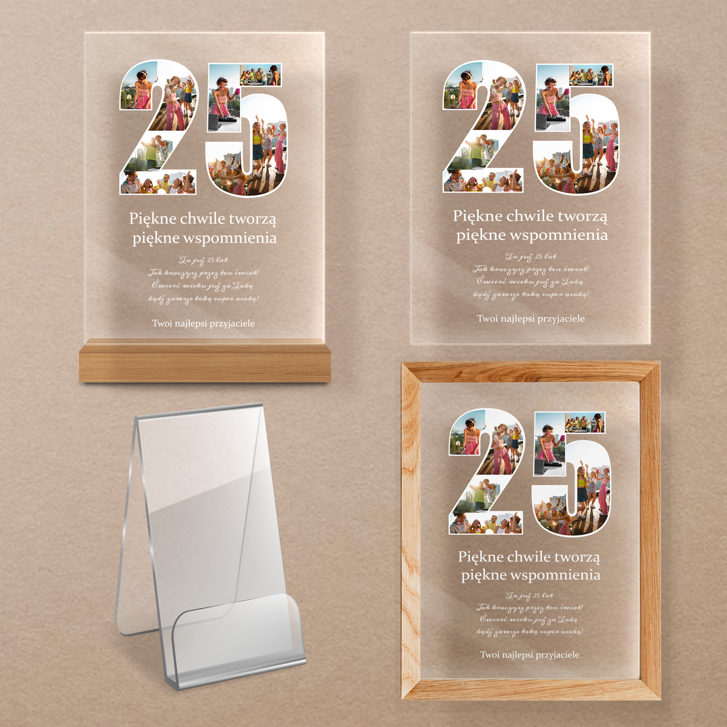 25 urodziny - Druk na szkle, spersonalizowany prezent - Adamell.pl - Wyjątkowe Prezenty