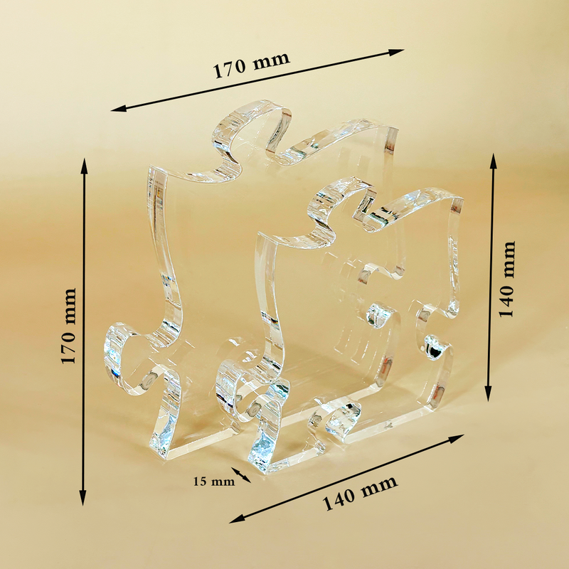 Mój brakujący element - Druk na szkle - puzzel, spersonalizowany prezent dla pary