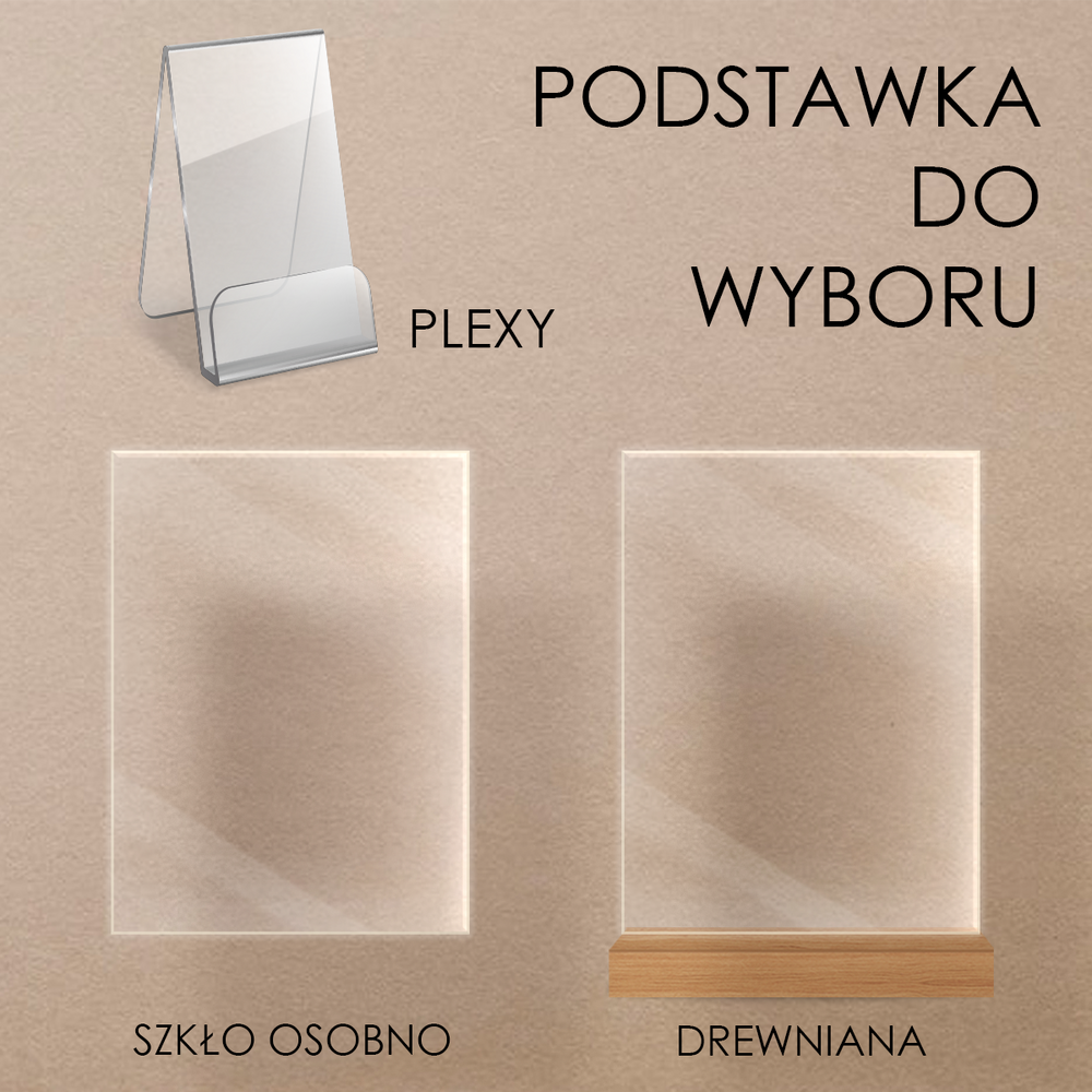 Odpoczynek wśród drzew ilustracja - Druk na szkle, spersonalizowany prezent dla niej