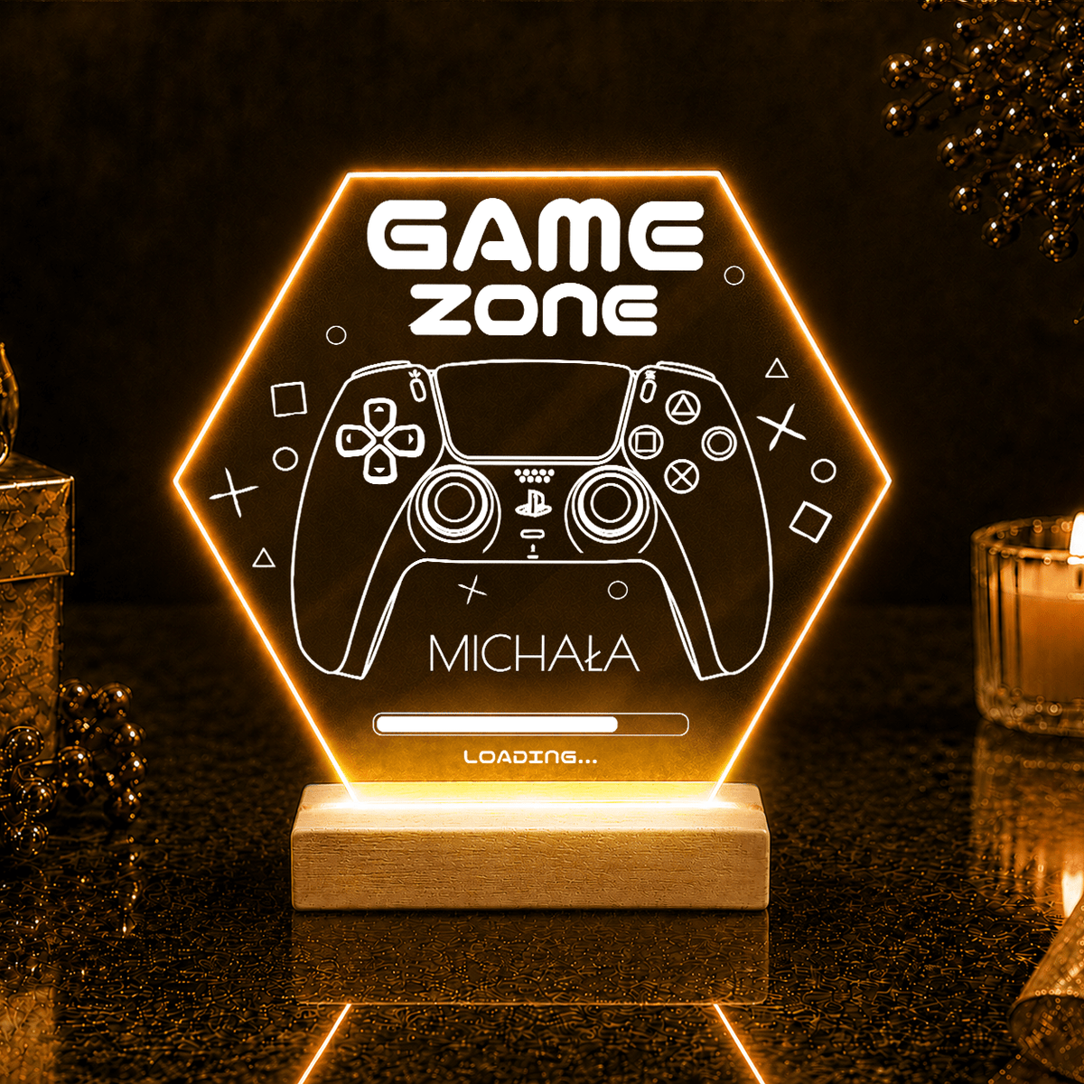 Game zone - Druk na szkle, spersonalizowany prezent dla niego - Adamell.pl