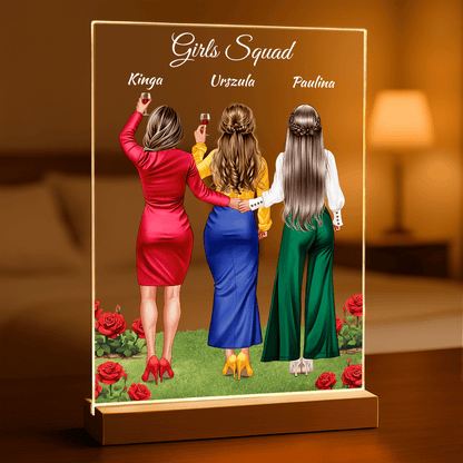 Girls squad Clipart - Druk na szkle, spersonalizowany prezent dla niej - Adamell.pl