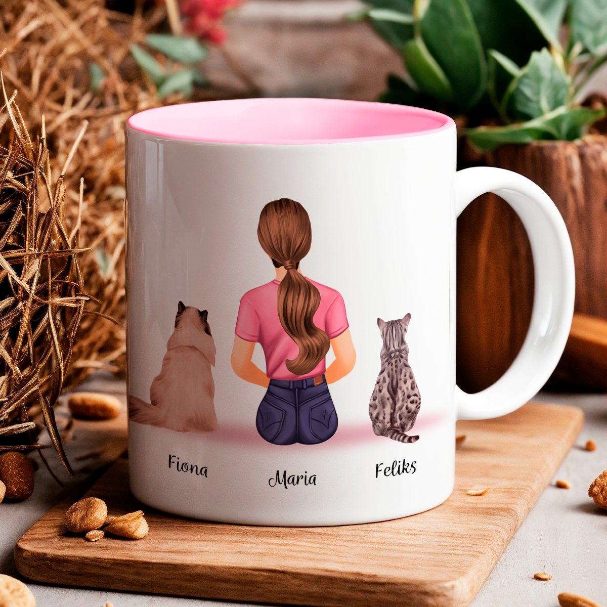 Best cat mom - 1x Kubek z nadrukiem, spersonalizowany prezent dla miłośnika kotów