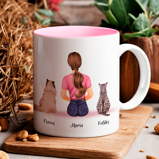 Best cat mom - 1x Kubek z nadrukiem, spersonalizowany prezent dla miłośnika kotów