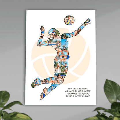 Gra w siatkówkę - plakat, spersonalizowany prezent dla sportowca - Adamell.pl