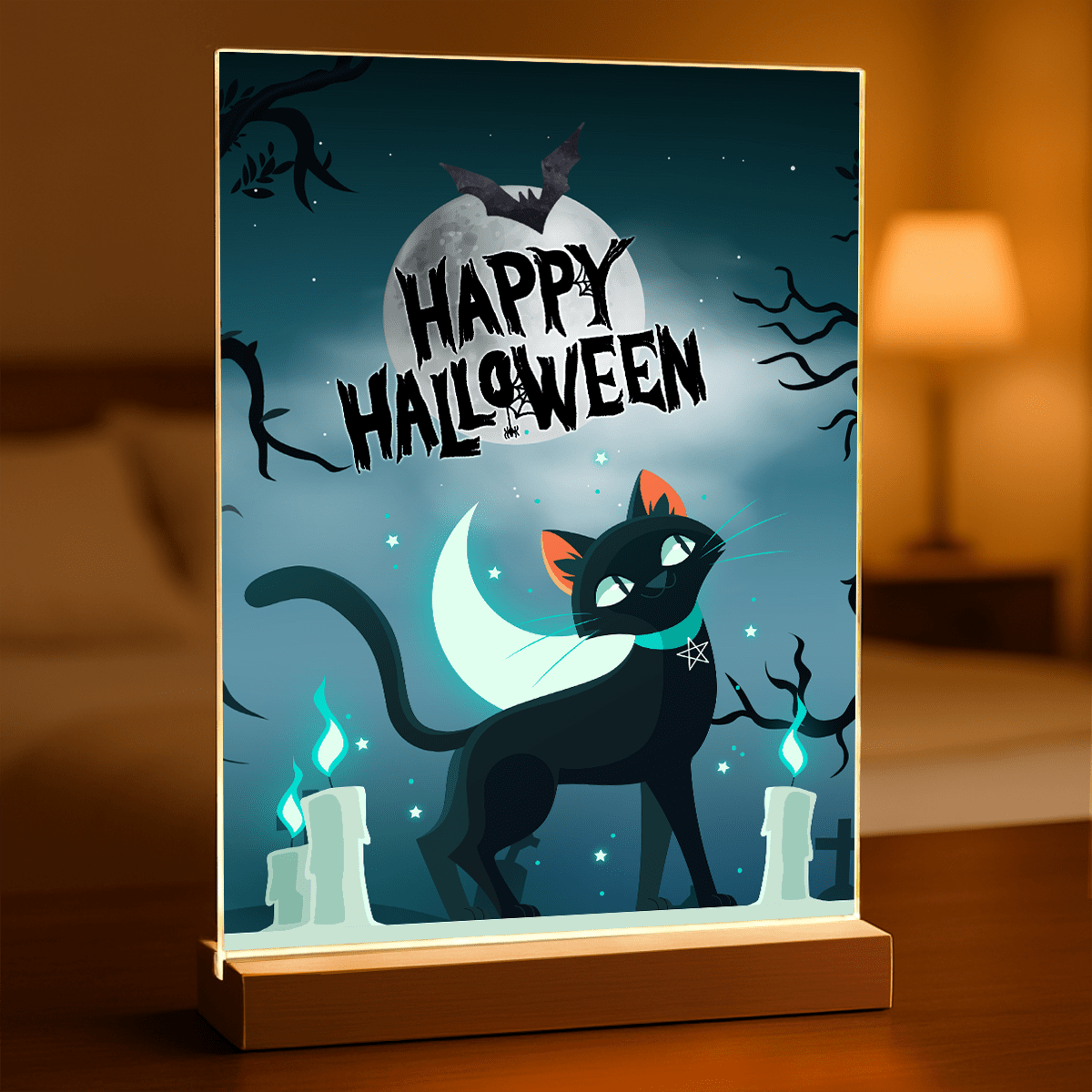 Grafika Happy Hallowen - Druk na szkle, spersonalizowany prezent dla przyjaciela - Adamell.pl
