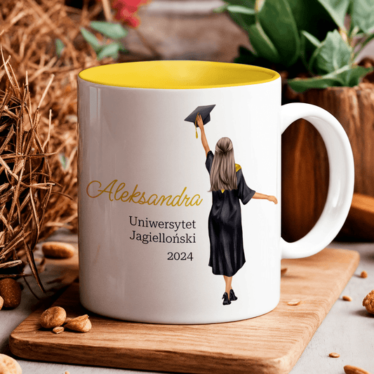 Gratulacje od rodziców - 1x Kubek z nadrukiem, spersonalizowany prezent dla absolwenta - Adamell.pl