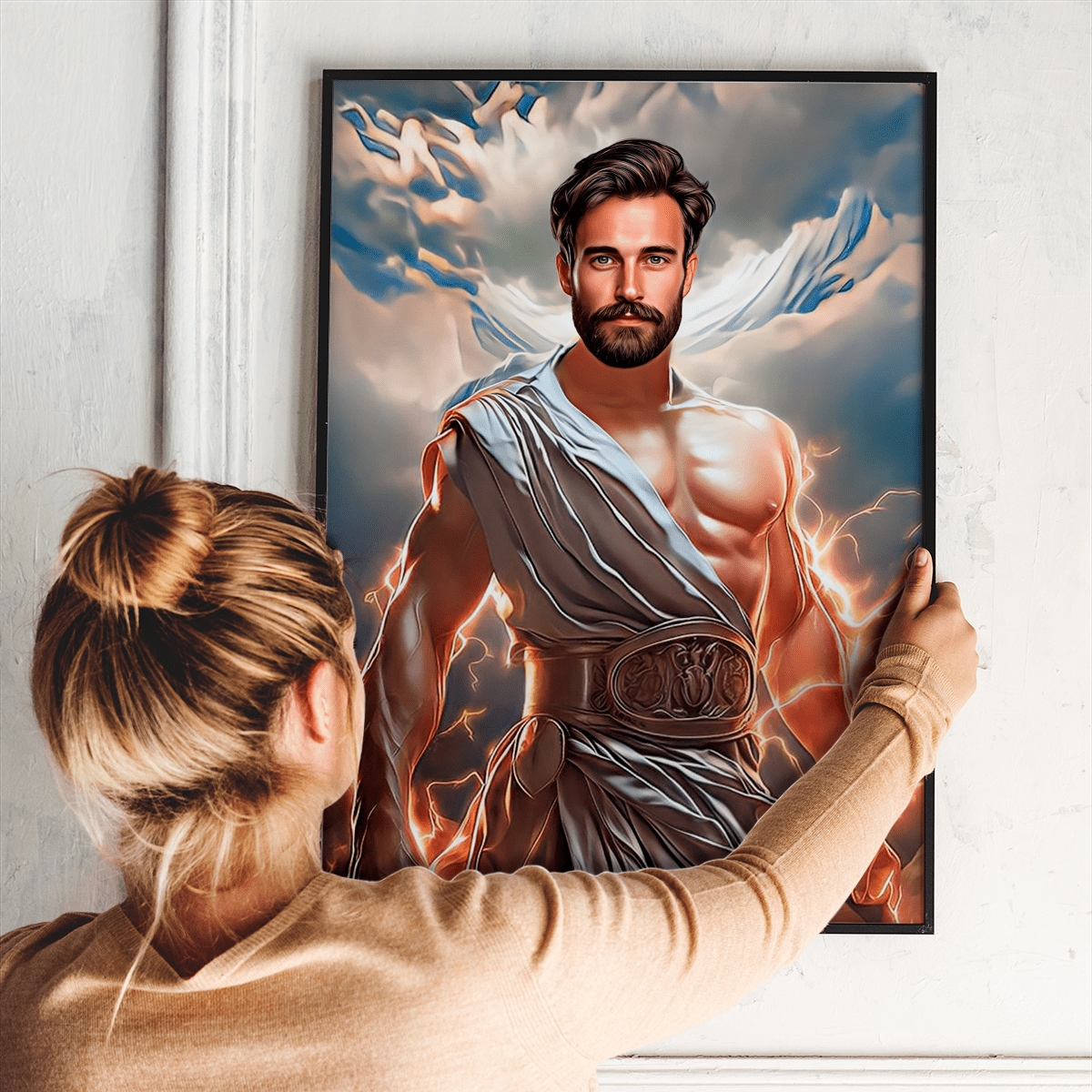 Grecki bóg - plakat, spersonalizowany prezent dla niego - Adamell.pl