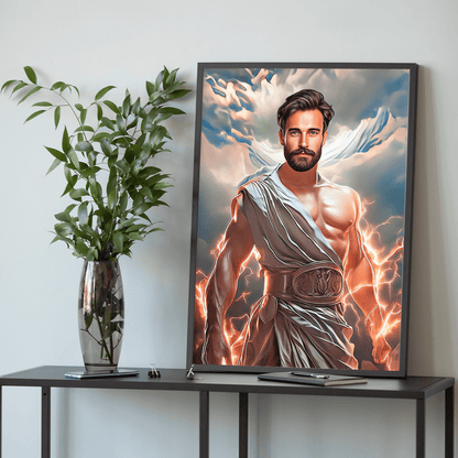 Grecki bóg - plakat, spersonalizowany prezent dla niego - Adamell.pl