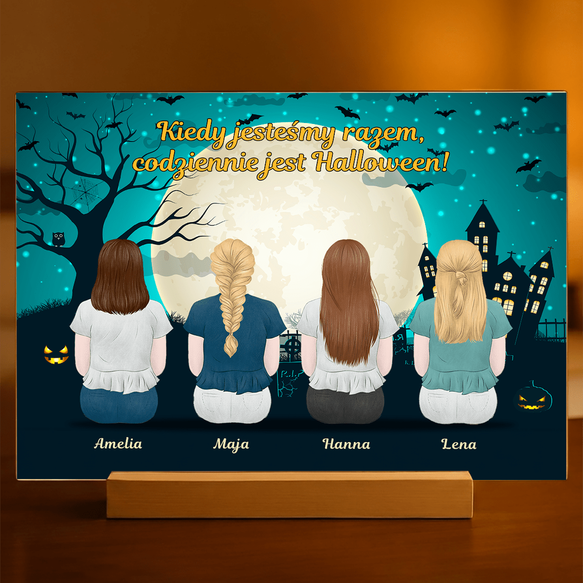 Halloween siostry Clipart - Druk na szkle, spersonalizowany prezent dla siostry - Adamell.pl