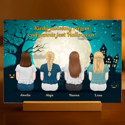 Halloween siostry Clipart - Druk na szkle, spersonalizowany prezent dla siostry - Adamell.pl