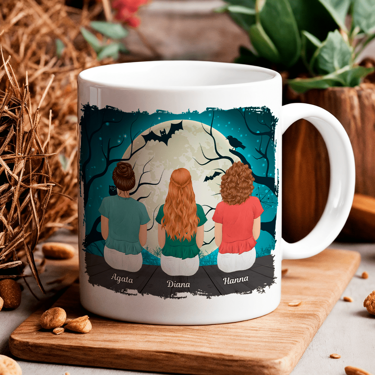 Happy Halloween - 1x Kubek z nadrukiem, spersonalizowany prezent dla przyjaciółki - Adamell.pl