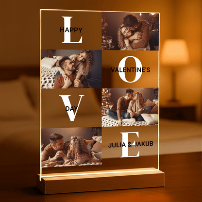 Happy Valentine's Day - Druk na szkle, spersonalizowany prezent dla pary - Adamell.pl