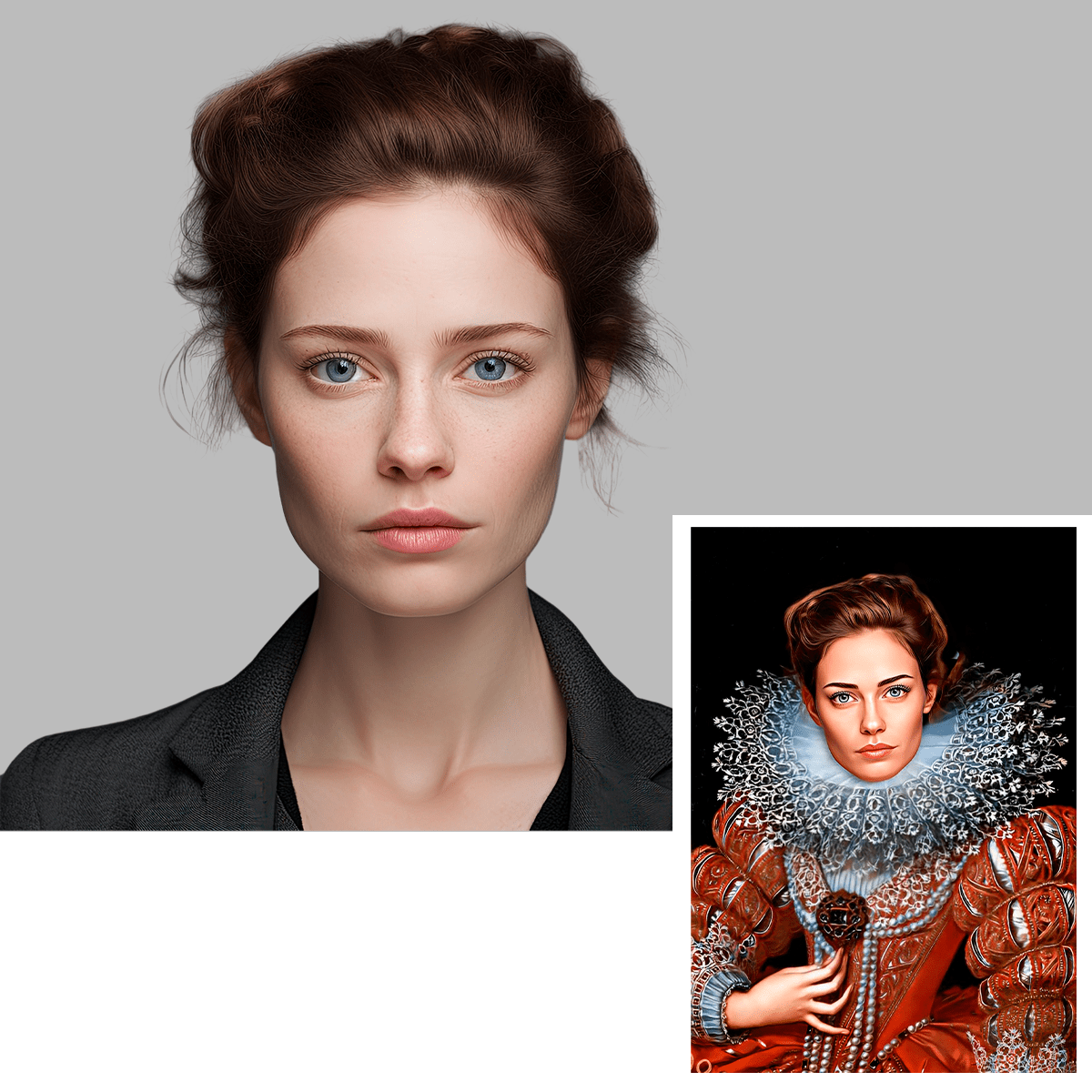 Historyczny portret damy - druk na płótnie, spersonalizowany prezent dla kobiety - Adamell.pl