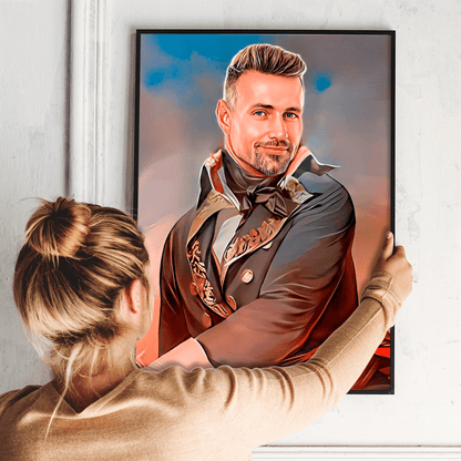 Historyczny portret generała - plakat, spersonalizowany prezent dla wujka - Adamell.pl