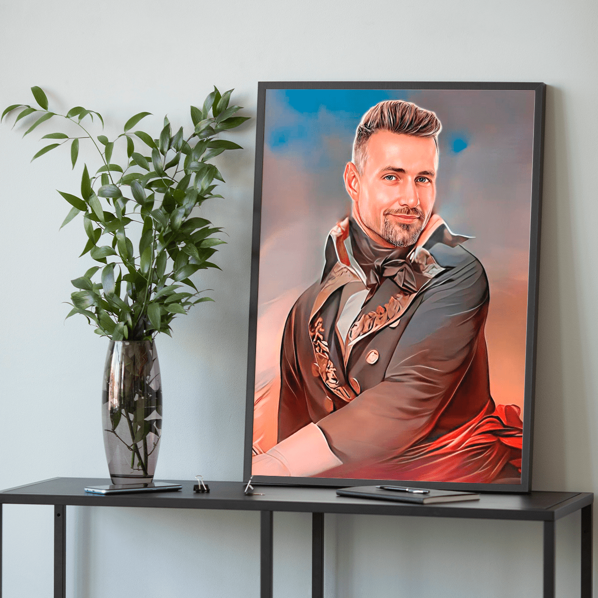 Historyczny portret generała - plakat, spersonalizowany prezent dla wujka - Adamell.pl