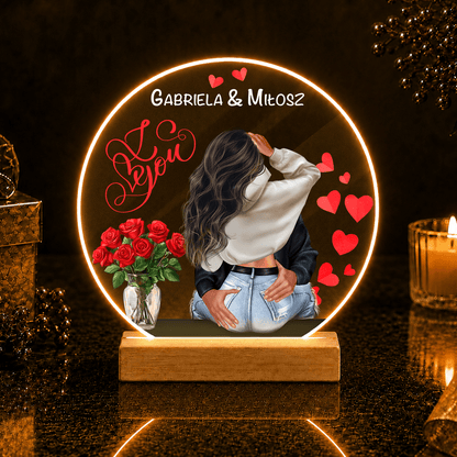 I love you - Druk na szkle, spersonalizowany prezent dla niej - Adamell.pl