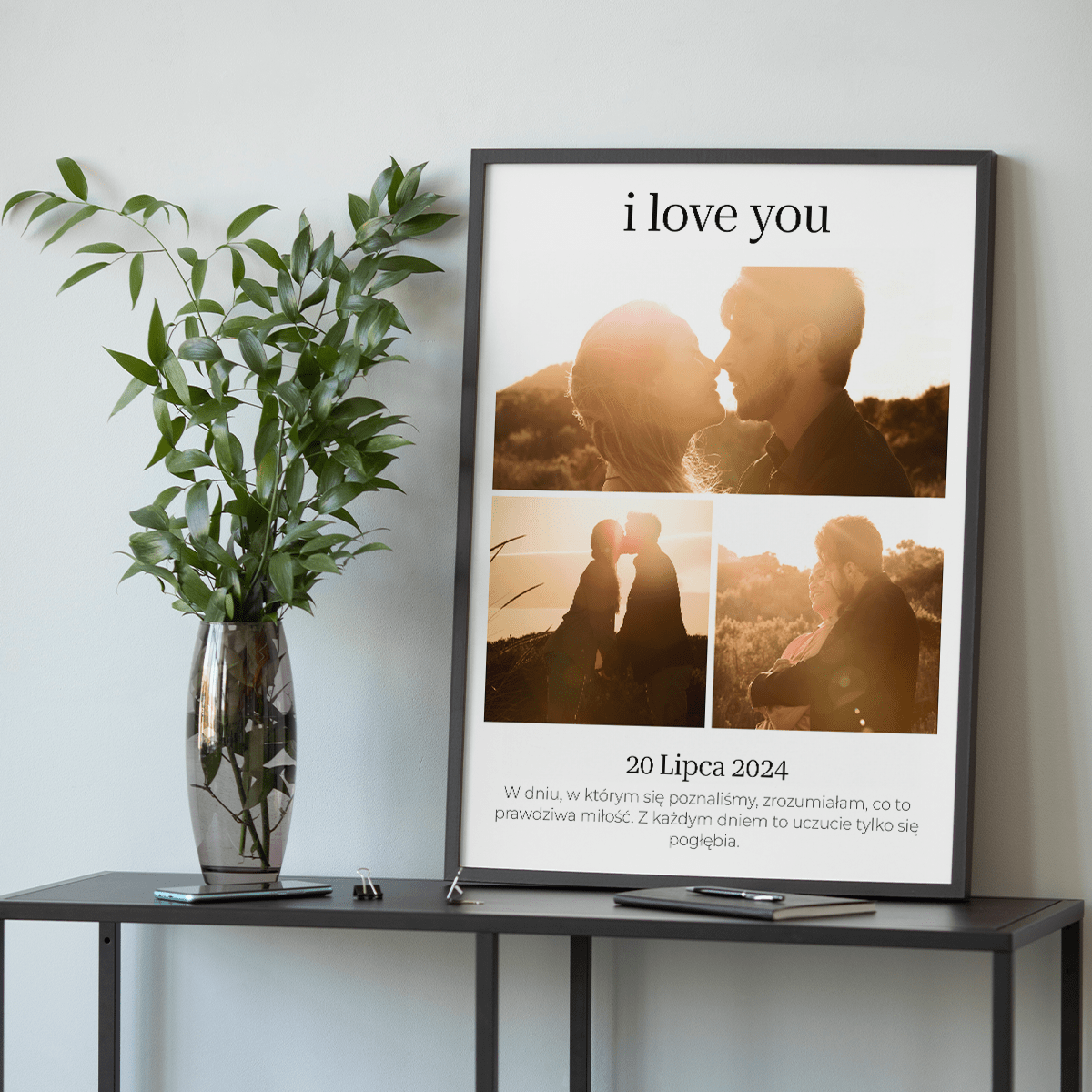I love you - plakat, spersonalizowany prezent dla chłopaka - Adamell.pl