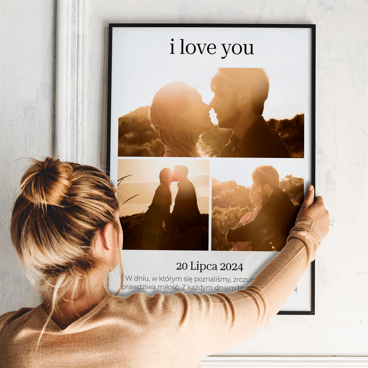 I love you - plakat, spersonalizowany prezent dla chłopaka - Adamell.pl