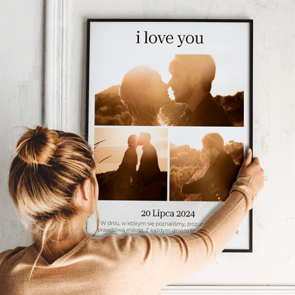 I love you - plakat, spersonalizowany prezent dla chłopaka - Adamell.pl