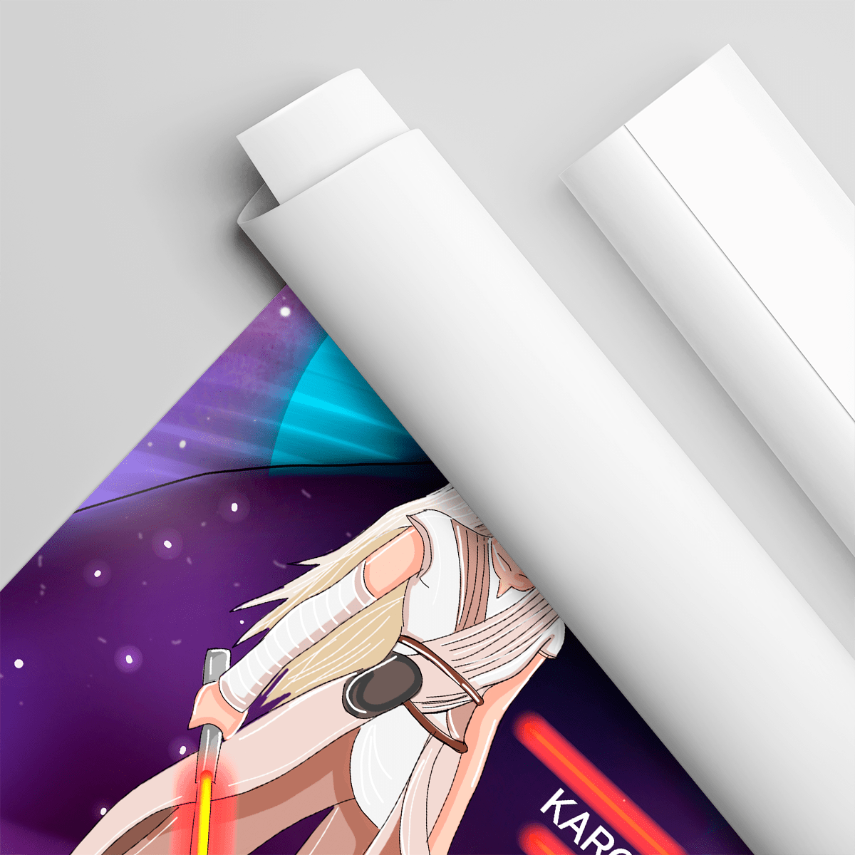 Ilustracja w kosmicznym stylu - plakat, spersonalizowany prezent dla niej - Adamell.pl