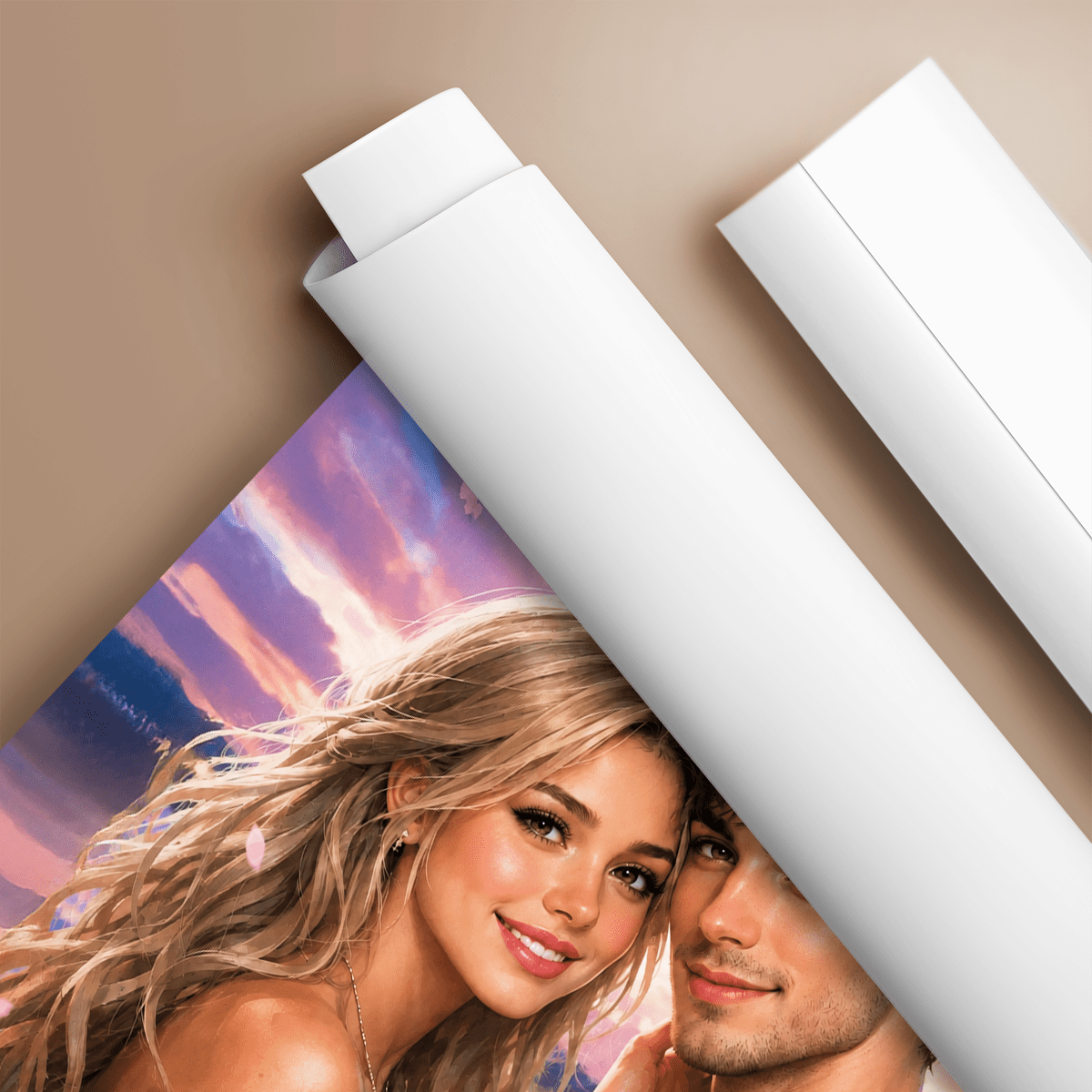 Ilustracja w stylu Anime - plakat, spersonalizowany prezent dla pary - Adamell.pl