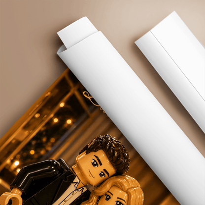 Ilustracja w stylu Lego - plakat, spersonalizowany prezent dla pary - Adamell.pl