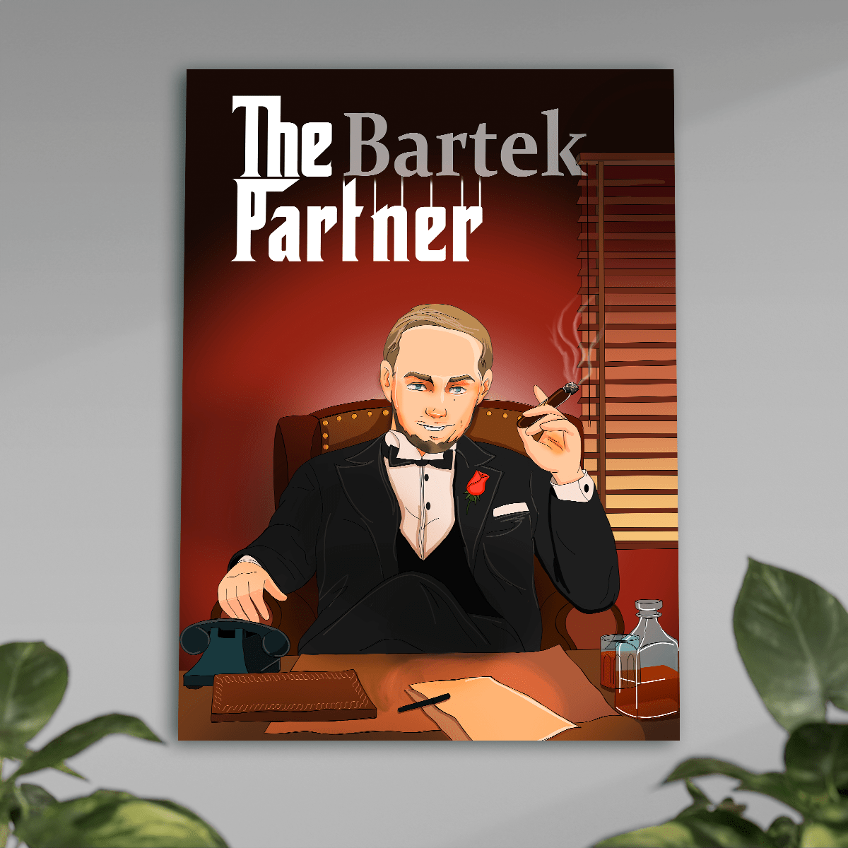 Jak gangster - plakat, spersonalizowany prezent dla niego - Adamell.pl