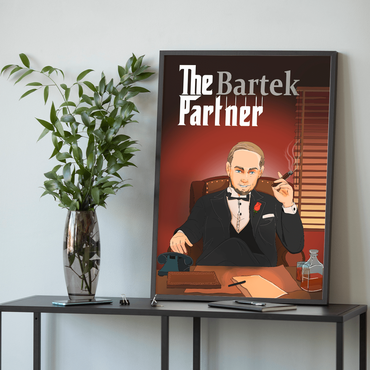 Jak gangster - plakat, spersonalizowany prezent dla niego - Adamell.pl