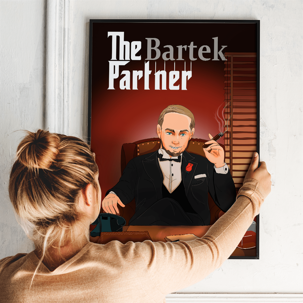 Jak gangster - plakat, spersonalizowany prezent dla niego - Adamell.pl