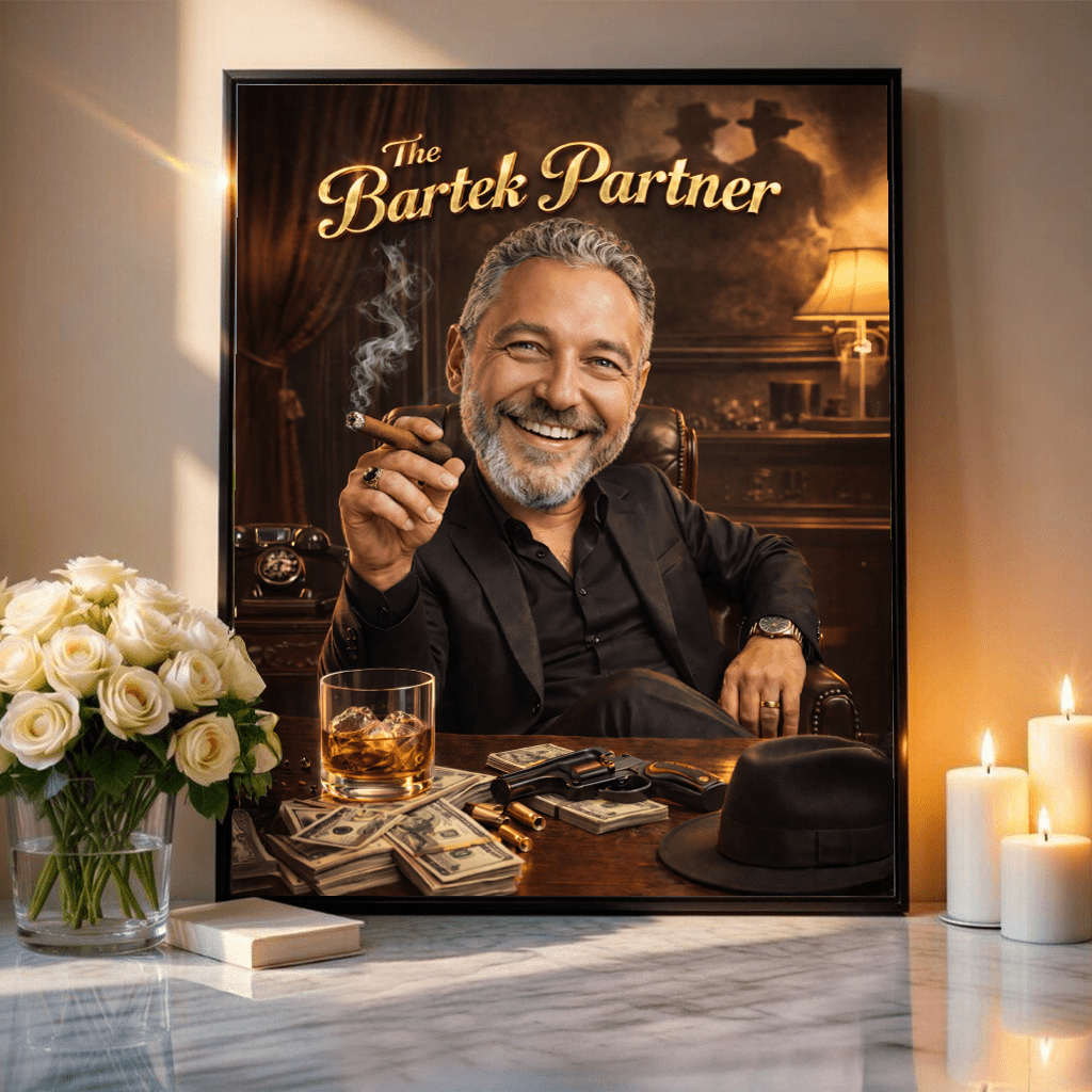 Jak gangster - plakat, spersonalizowany prezent dla niego - Adamell.pl