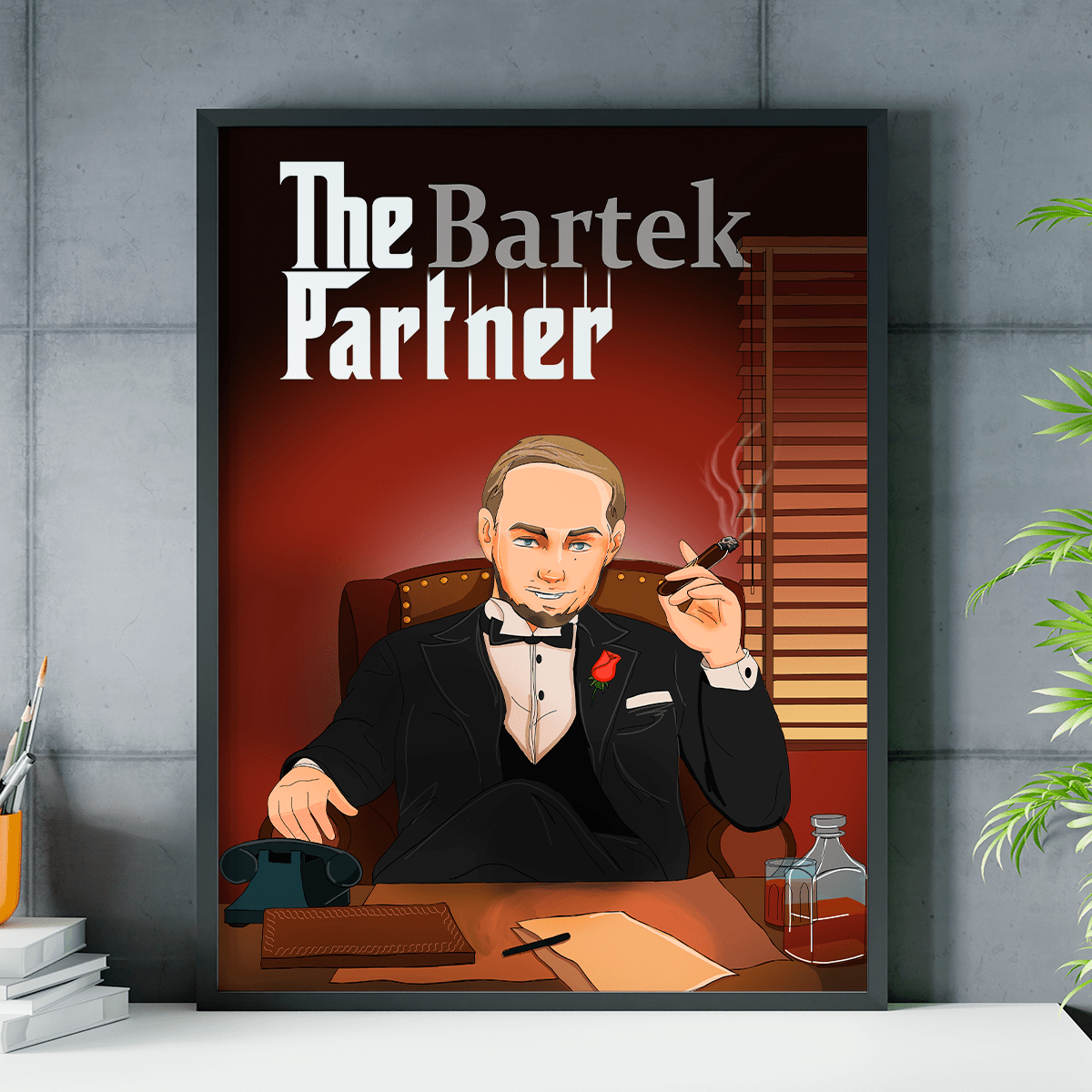 Jak gangster - plakat, spersonalizowany prezent dla niego - Adamell.pl