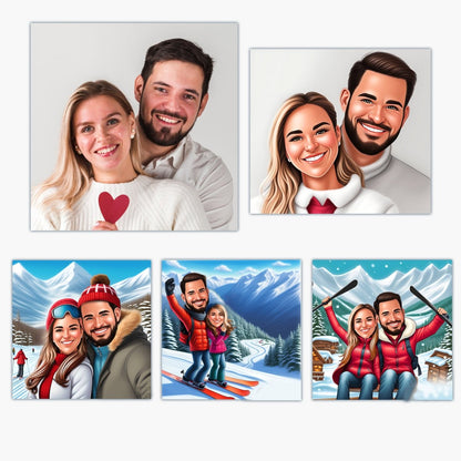 Jak malowani - druk na płótnie, spersonalizowany prezent dla pary - Adamell.pl