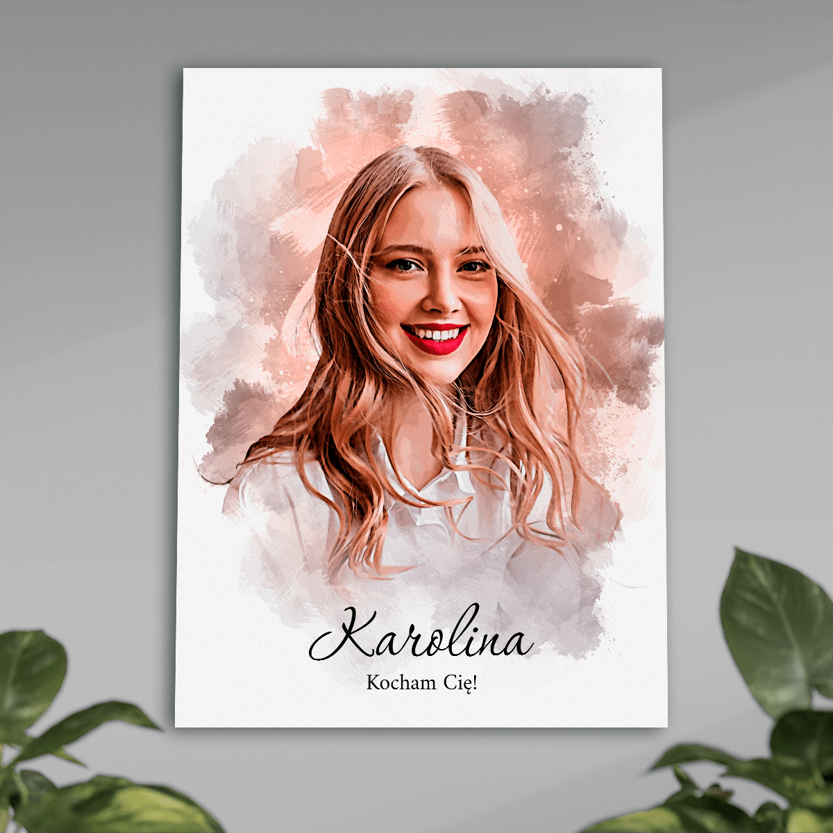 Jak namalowane akwarelą - plakat, spersonalizowany prezent dla niej - Adamell.pl