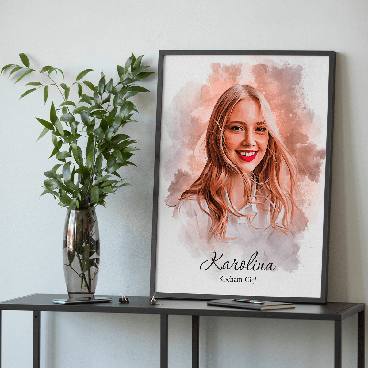 Jak namalowane akwarelą - plakat, spersonalizowany prezent dla niej - Adamell.pl