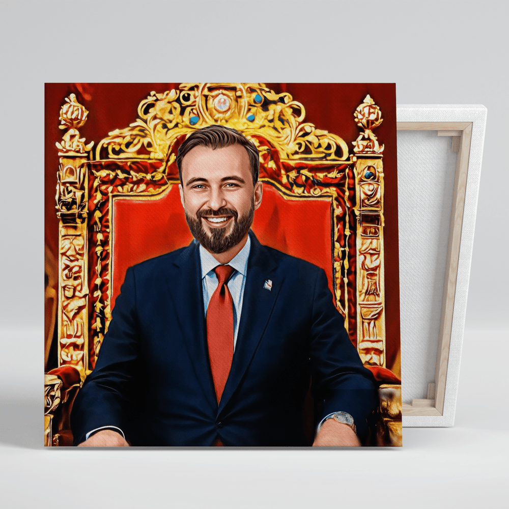 Jak prezydent - druk na płótnie, spersonalizowany prezent dla niego - Adamell.pl
