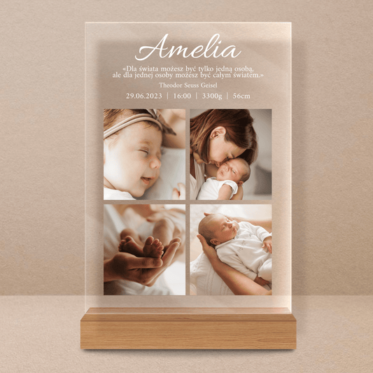 Jesteś całym moim światem - Druk na szkle, spersonalizowany prezent - Adamell.pl