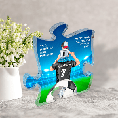 Jesteś dla mnie inspiracją - Druk na szkle - puzzel, spersonalizowany prezent dla taty - Adamell.pl