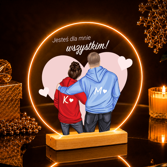 Jesteś dla mnie wszystkim! Clipart - Druk na szkle, spersonalizowany prezent dla niego - Adamell.pl