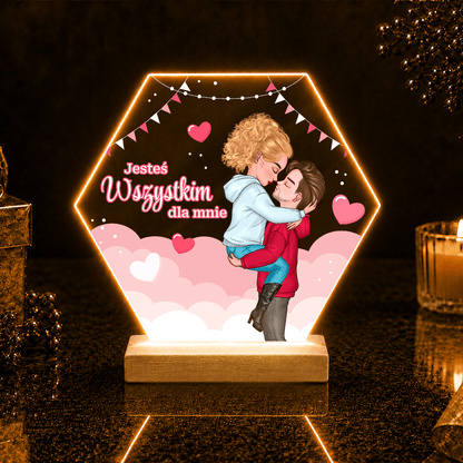 Jesteś dla mnie wszystkim Clipart - Druk na szkle, spersonalizowany prezent dla niej - Adamell.pl