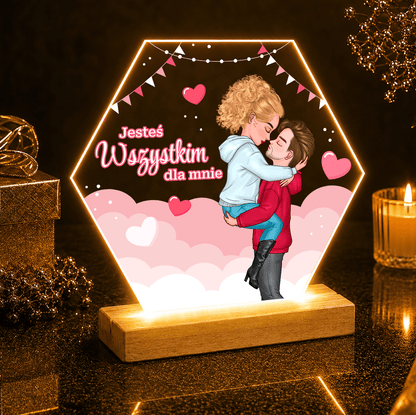 Jesteś dla mnie wszystkim Clipart - Druk na szkle, spersonalizowany prezent dla niej - Adamell.pl