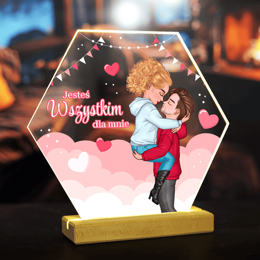 Jesteś dla mnie wszystkim Clipart - Druk na szkle, spersonalizowany prezent dla niej - Adamell.pl