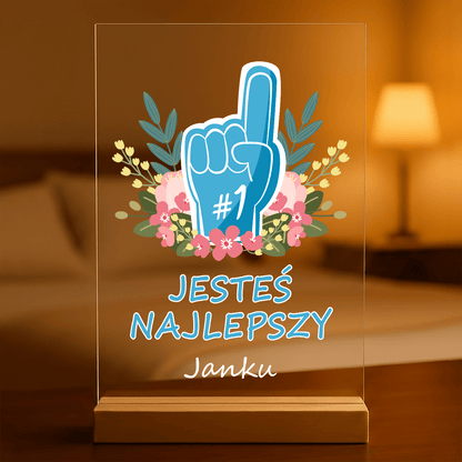 Jesteś najlepszy - Druk na szkle, spersonalizowany prezent dla niego - Adamell.pl