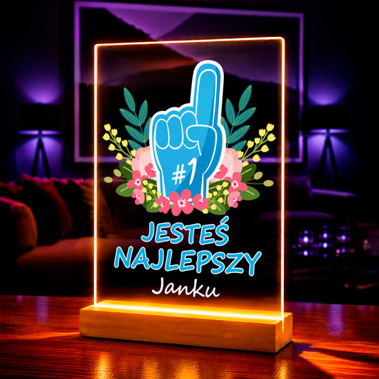 Jesteś najlepszy - Druk na szkle, spersonalizowany prezent dla niego